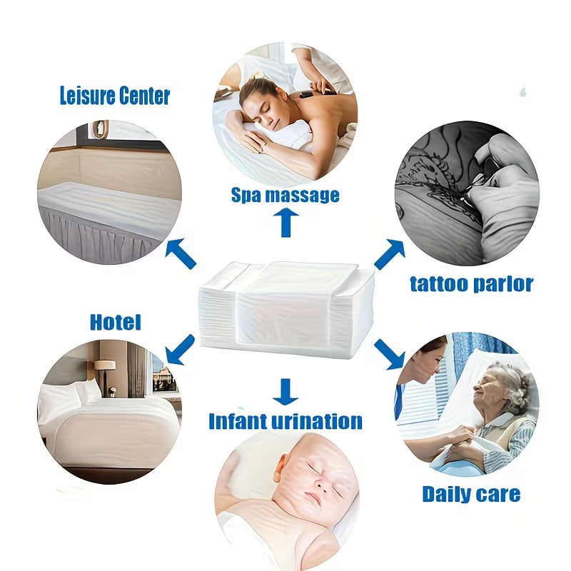 100pc Disposable Spa & Massage Bed Sheets