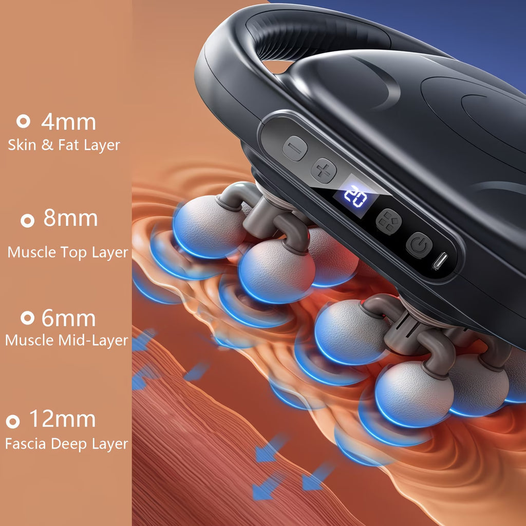 16-Head Professional Percussion Massage Gun