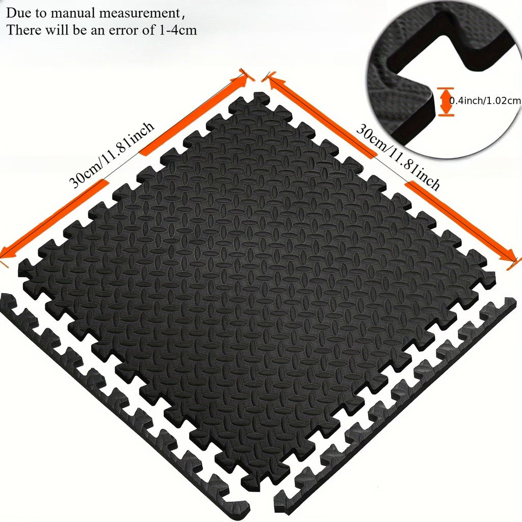 Black EVA Interlocking Exercise Mats - 50PCS