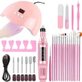 7-in-1 Nail Art Tool Set with UV Lamp & Nail Drill