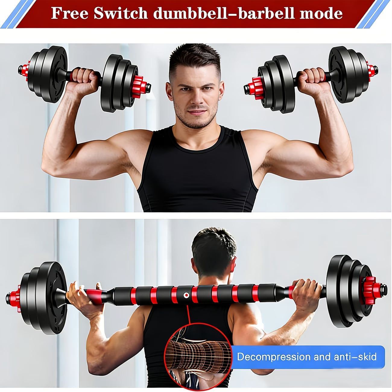 Adjustable Dumbbell / Barbell Set - 40KG