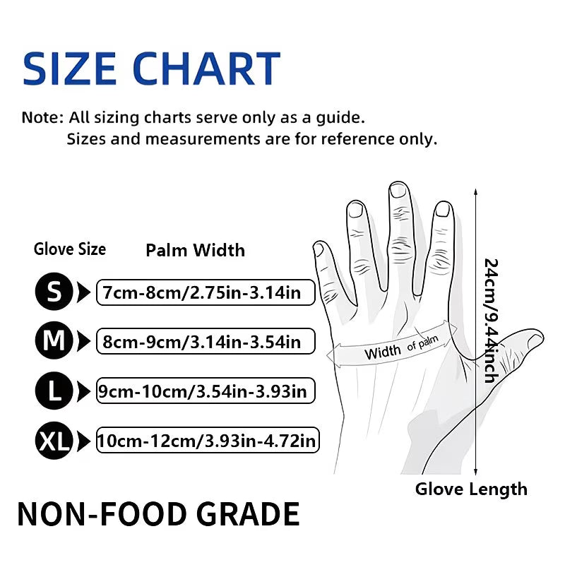 Black Disposable Nitrile Gloves – 100pc / 200pc / 1000pc