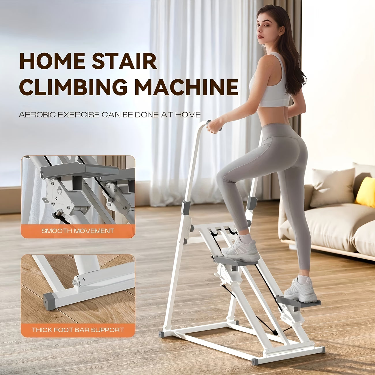 Foldable and Adjustable Climbing Stepper Machine