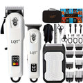 3-Piece Hair Clipper & Trimmer Set – White / Gold