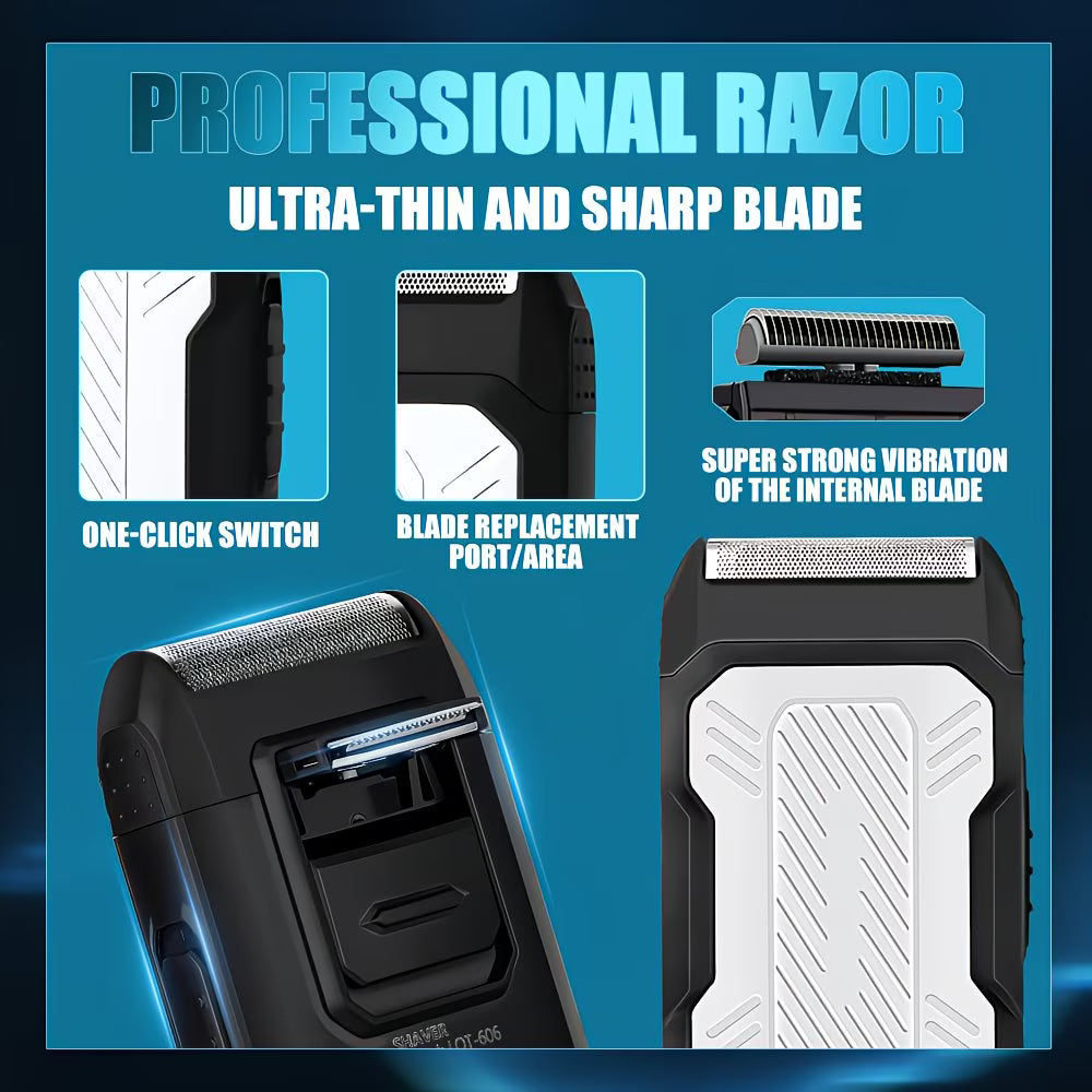 3-Piece Hair Clipper & Trimmer Set – White / Gold