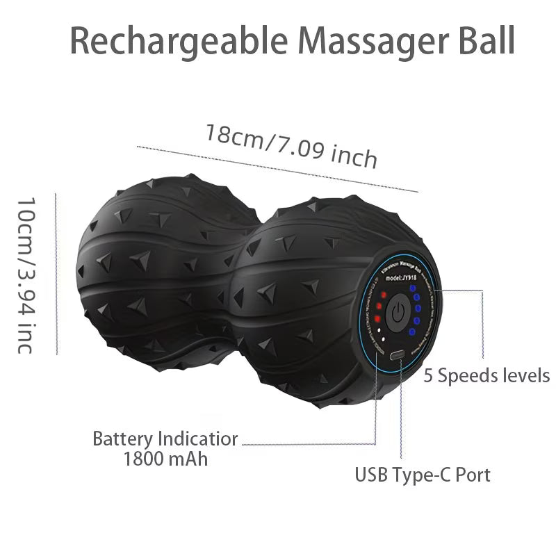 Rechargeable Peanut Massage Roller – 5 Vibration Modes