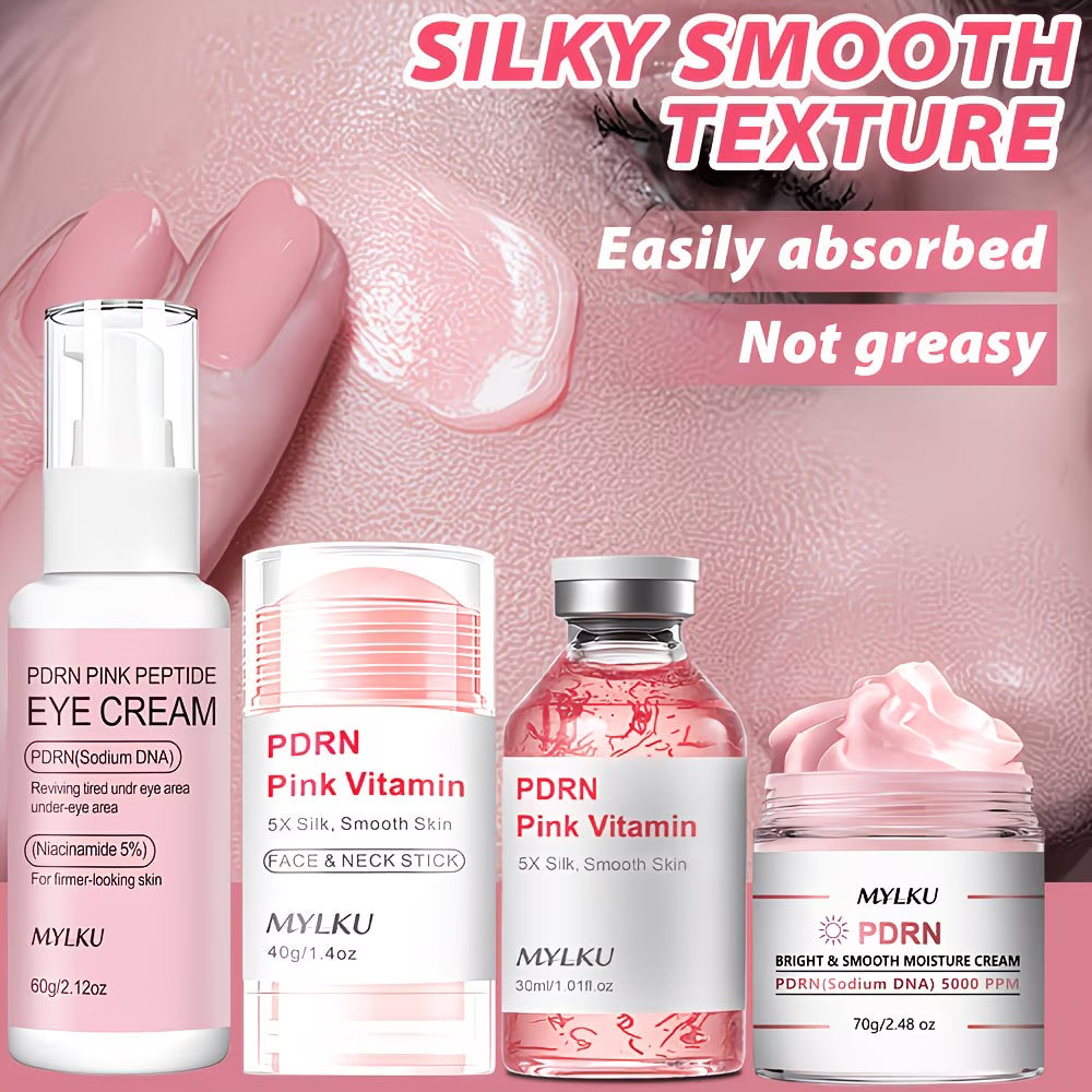 4-Piece PDRN Pink Peptide Facial Care Set