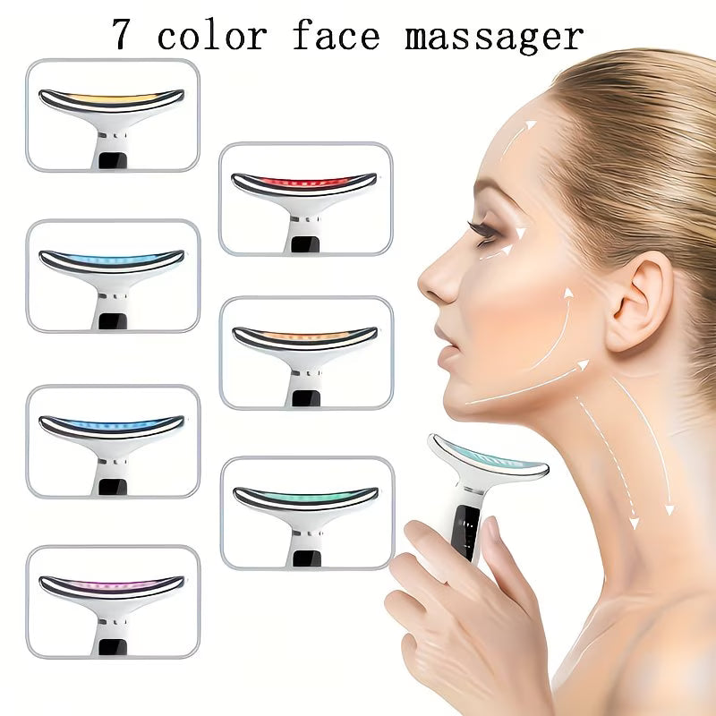 Rechargeable Face & Neck Massager with Heat & Vibration Modes