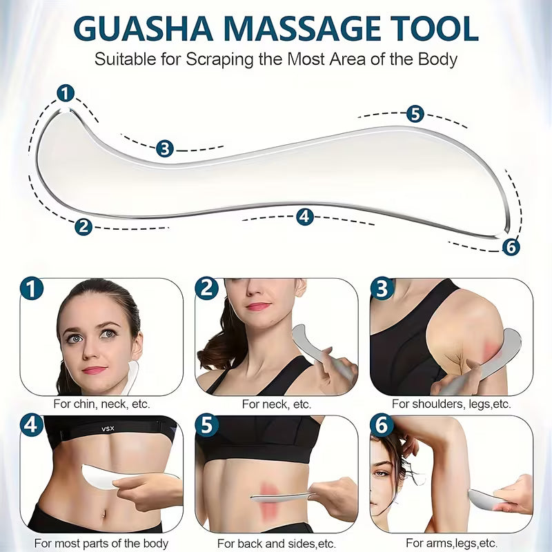 Stainless Steel Gua Sha Muscle Recovery Tools (2 or 3 Piece Set)