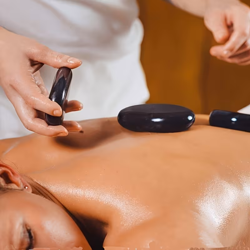 12-Piece Black Basalt Hot Stone Massage Set