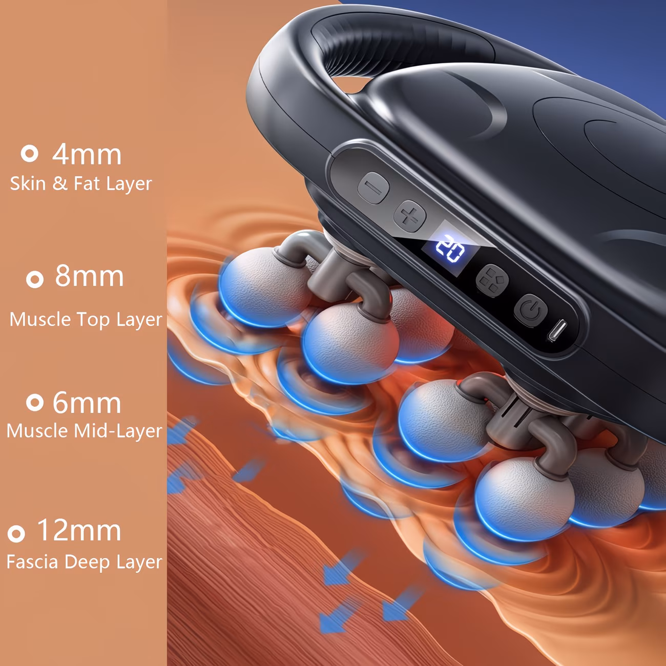 16-Head Professional Percussion Massage Gun