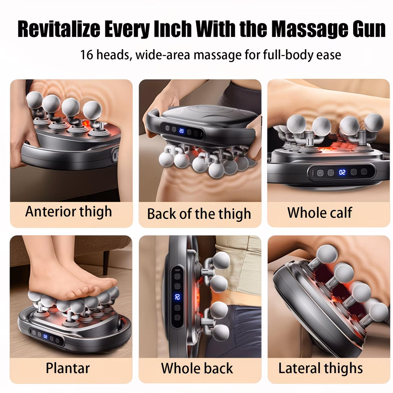 16-Head Professional Percussion Massage Gun