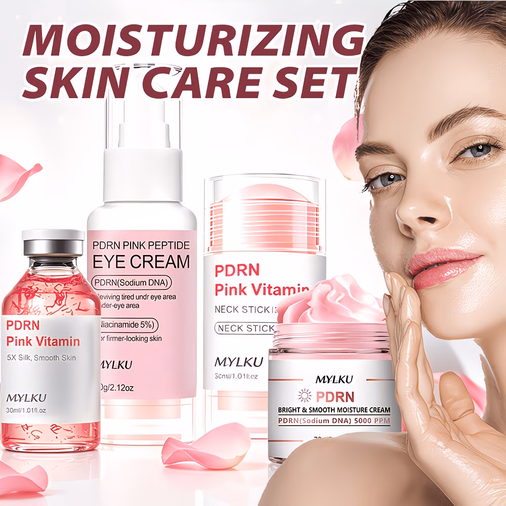 4-Piece PDRN Pink Peptide Facial Care Set