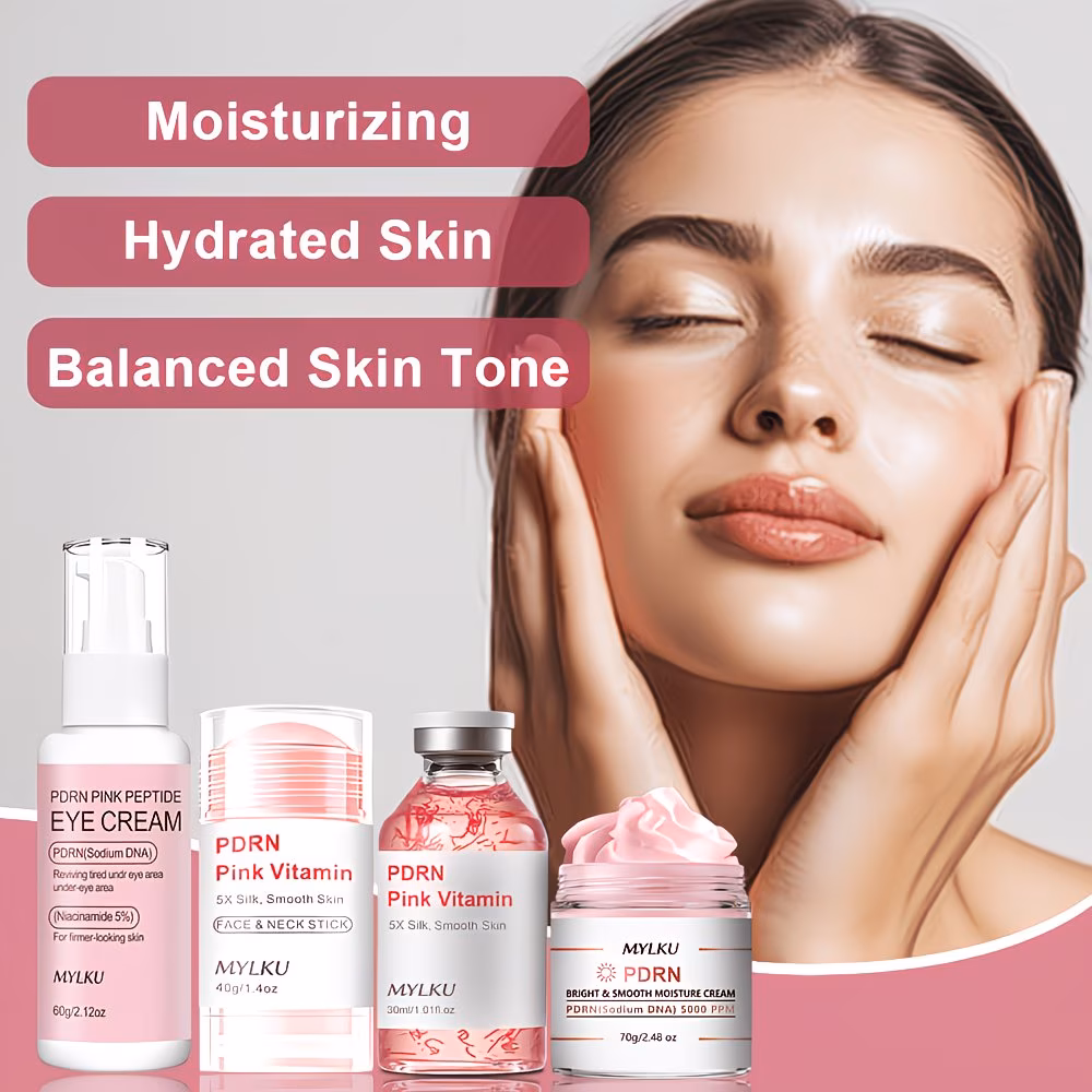 4-Piece PDRN Pink Peptide Facial Care Set