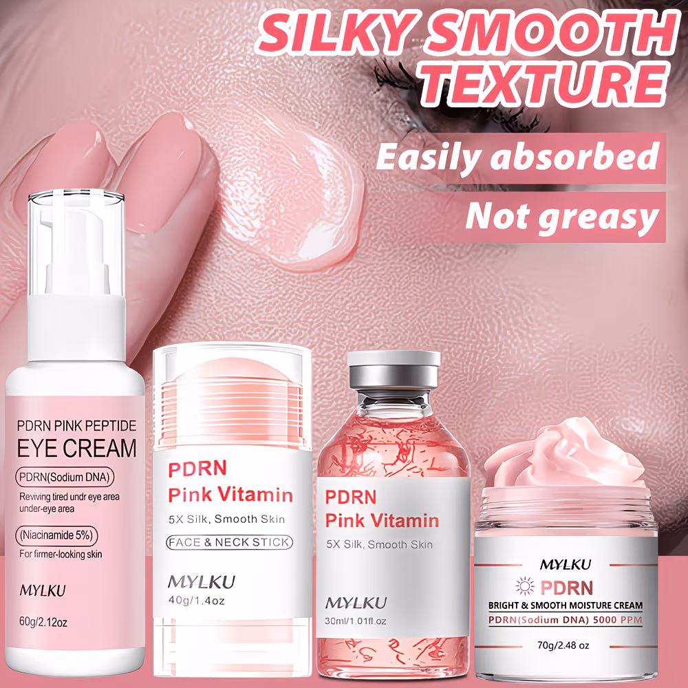 4-Piece PDRN Pink Peptide Facial Care Set