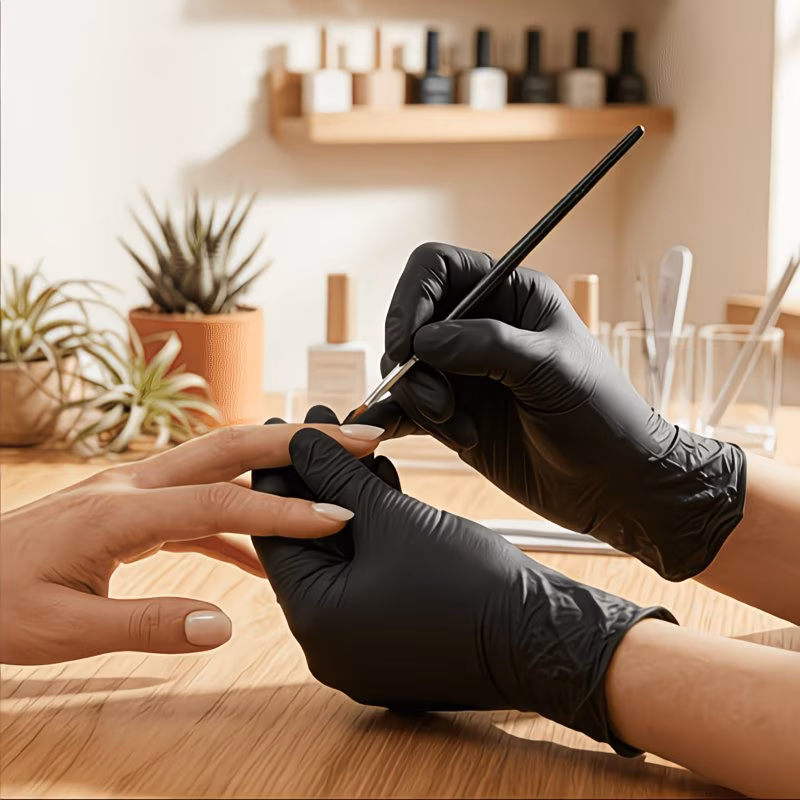 Black Disposable Nitrile Gloves – 100pc / 200pc / 1000pc