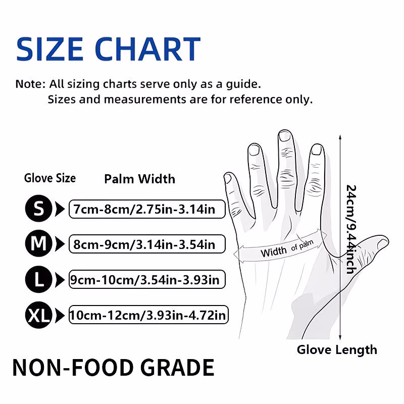 Black Disposable Nitrile Gloves – 100pc / 200pc / 1000pc