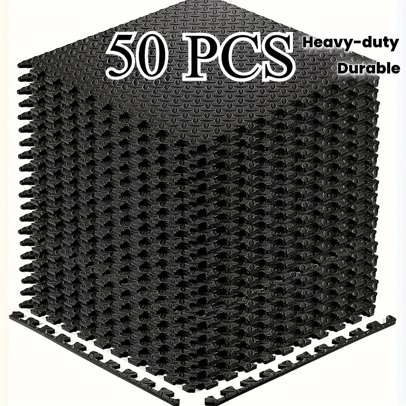 Black EVA Interlocking Exercise Mats - 50PCS