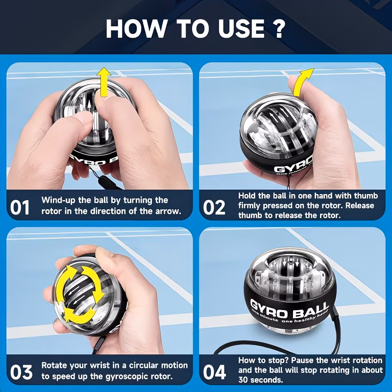 Gyro Ball Wrist & Grip Strength Trainer