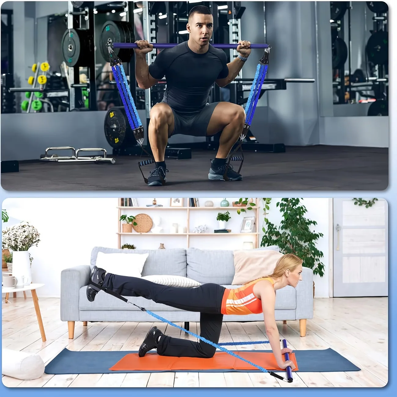 Heavy Tension Resistance Bands Set - 108.4KG