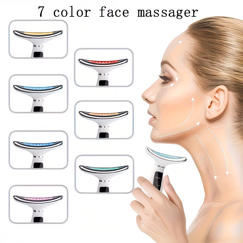 Rechargeable Face & Neck Massager with Heat & Vibration Modes