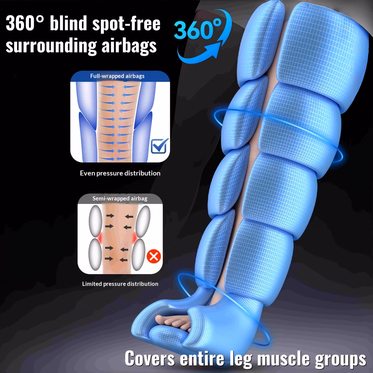 Single or Double Air Compression Foot And Leg Massager