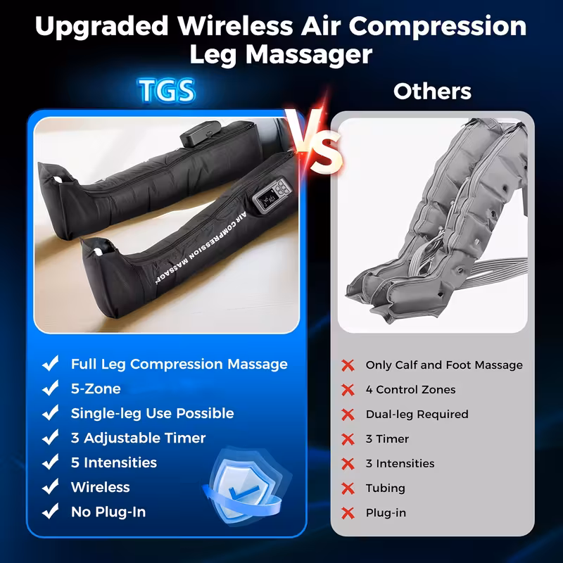 Single or Double Leg Air Wave Compression Leg Massager