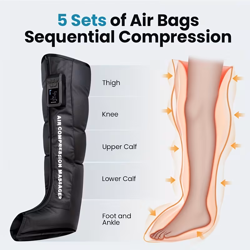 Single or Double Leg Air Wave Compression Leg Massager