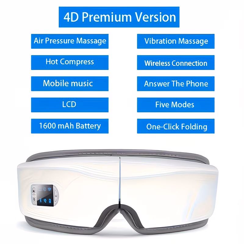 Smart Air Compression Eye Massager with Heat & Vibration