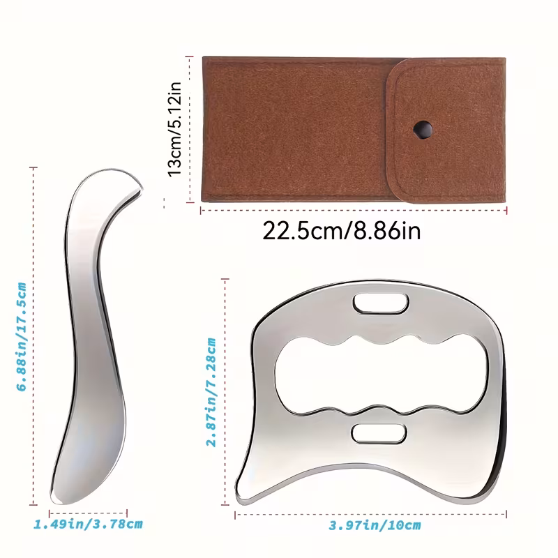 Stainless Steel Gua Sha Muscle Recovery Tools (2 or 3 Piece Set)