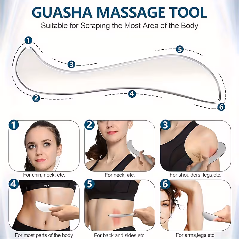 Stainless Steel Gua Sha Muscle Recovery Tools (2 or 3 Piece Set)