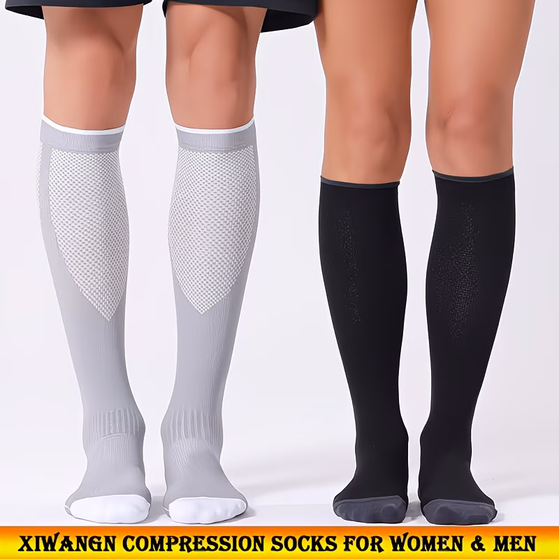 Unisex Compression Socks (20–30 mmHg) – Breathable Support