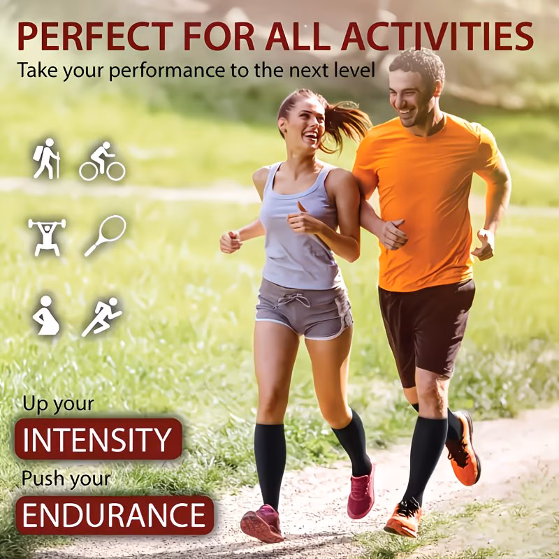 Unisex Compression Socks (20–30 mmHg) – Breathable Support