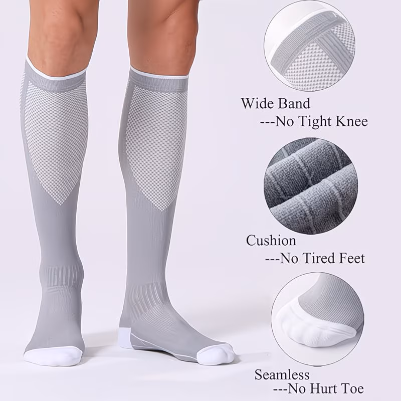 Unisex Compression Socks (20–30 mmHg) – Breathable Support