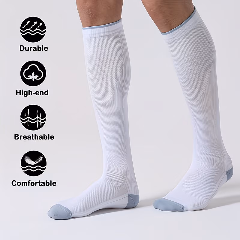 Unisex Compression Socks (20–30 mmHg) – Breathable Support