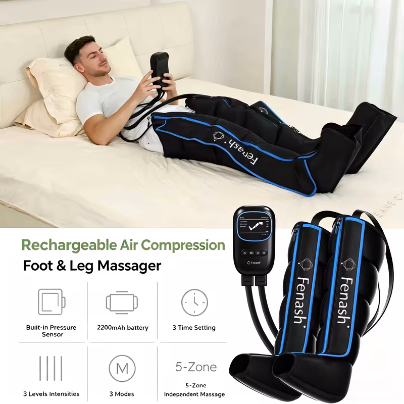 Rechargeable Full Leg Air Compression Massager 2 Pack
